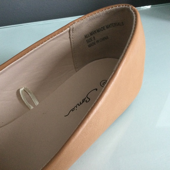 Tan Loafers With Gold Chain Accent - Picture 6 of 6